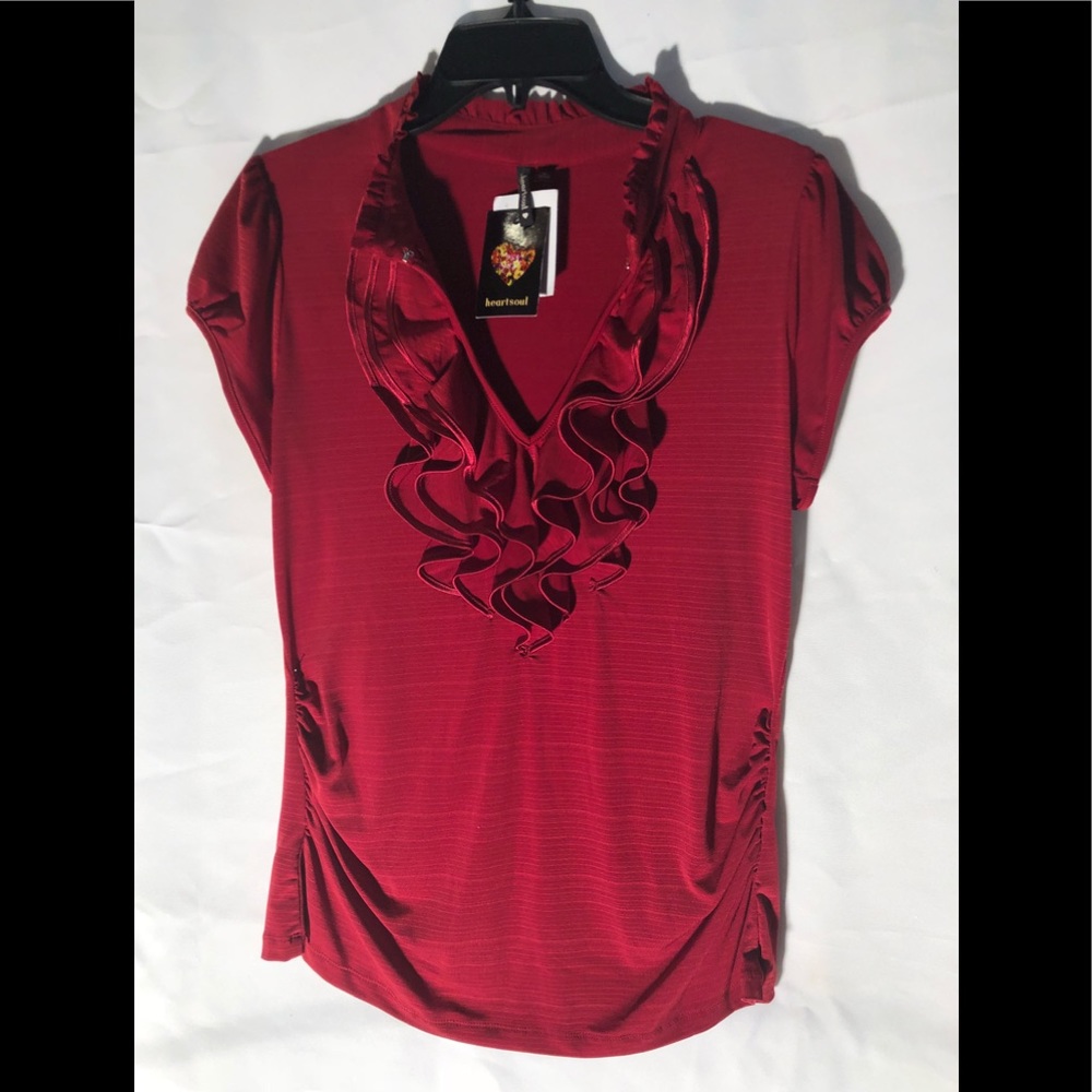 burgundy blouse